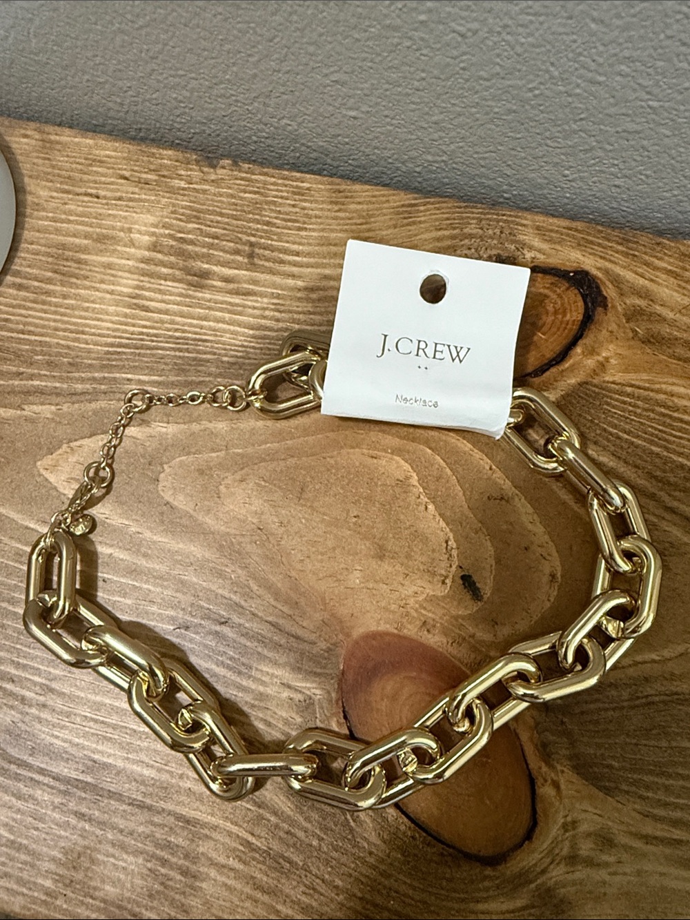 J.Crew gold-tone chunky chain necklace; NEW! - Picture 2 of 9
